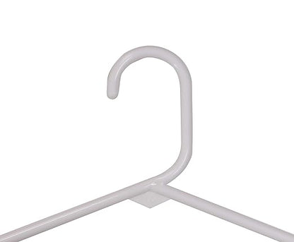 NAHANCO Plastic Tubular Hangers - 16 1/4" White (Pack of 144)