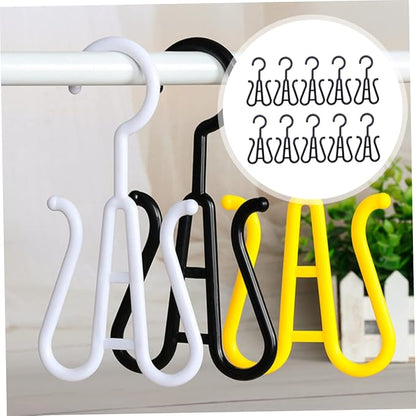 10Pcs Double Hook Plastic Shoe Hangers Versatile Hanging Shoe Organizer for Closet Lightweight and Sturdy Design to Prevent Shoe Deformation for Efficient Shoe