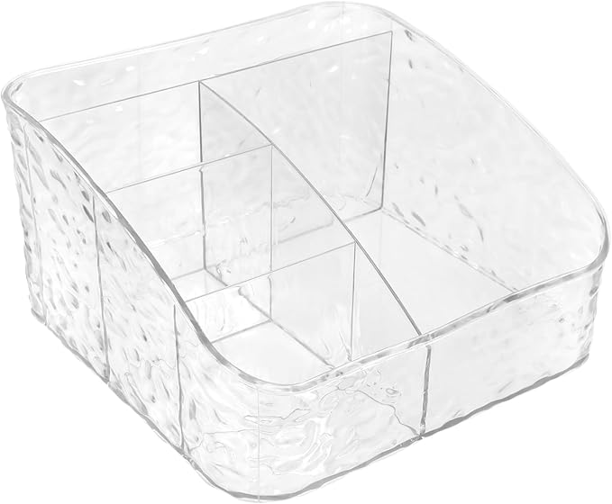 Luxury Simplified Makeup Storage Box, Transparent Tabletop Dressing Table, Large Capacity Multi Compartment Organizer for Cosmetics, for Women's Needs