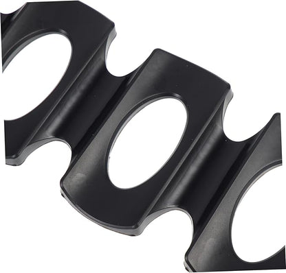 Amosfun 2pcs Refrigerator Beer Holder Mat Slip Beverage Storage Rack for Cans and Bottles for Organizing Soda Beer and Other Drinks Fridge Black