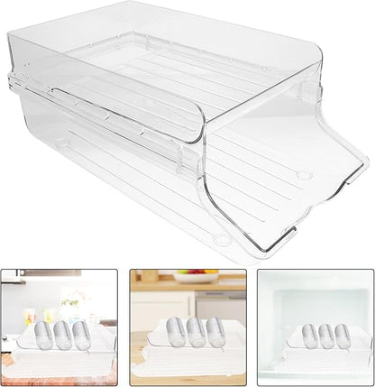 SHOWERORO Stackable Automatic Rolling Can Organizer for Fridge Beverage Dispenser and Storage for Soda Beer and Canned Drinks Keep Your Refrigerator Neat and Tidy