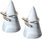 Marble Conic Ring Holder Jewellery Stand Organiser Storage Cone Ring Display Table Decor Photo Props (2, Gray)
