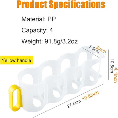 Can Storage Organizer for Refrigerator, Stackable Kitchen Canned Food Holder with Handles, Beverage Drink Pop Soda Can Dispenser (Color : Yellow)
