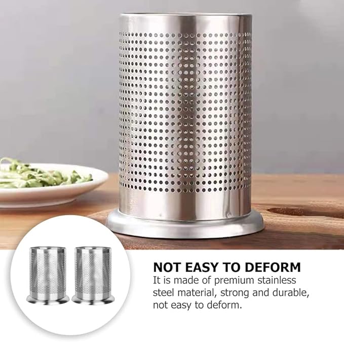 Cabilock 2Pcs Stainless Steel Chopstick Cages with Mesh Design Kitchen Tableware Drying Racks Holders for Utensils Premium Kitchen Supplies