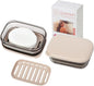 Quatish Bar Soap Holder Dish, Leakproof Travel Soap Case for Shower, Portable Travel Size Toiletries Camping Essentials for Gym, Dorm, Bathroom, Khaki