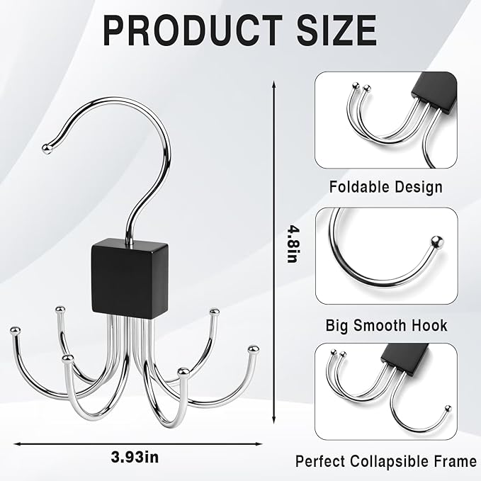 2 Pack Cap Hanger for Baseball Caps, Hat Racks for Baseball Caps,Equipped with 6 Adjustable Hooks for Display Closet Organizers