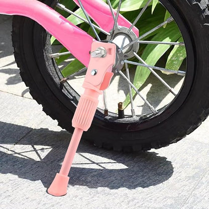 Bike Kickstand, Aluminum Alloy Bicycl-e Kickstand for 16 Inch Wheel Wheel Children's Bicycl-e,Single-Side Kick Stand Rear Mount Bikes Support Racks for Girls and Boys Bike(Pink)(Pink)
