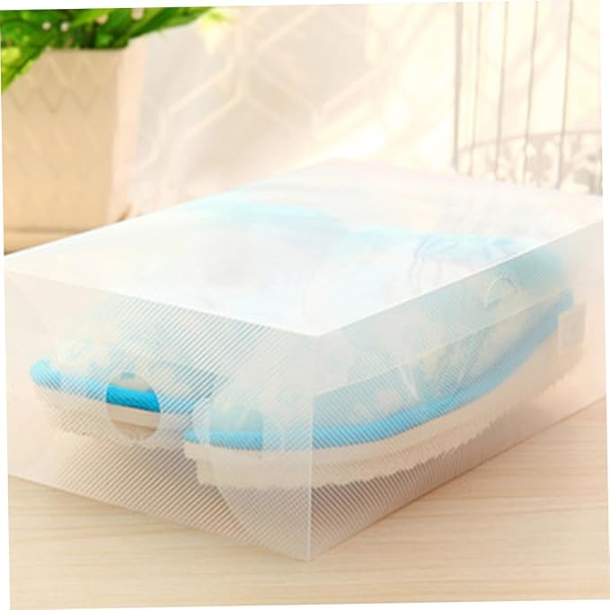 CHILDWEET 6pcs Shoe Storage Case Lids Plastic Shoe Boxes for Home Closet Office Dustproof