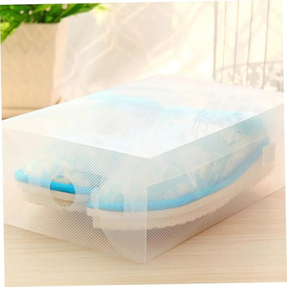 CHILDWEET 6pcs Shoe Storage Case Lids Plastic Shoe Boxes for Home Closet Office Dustproof