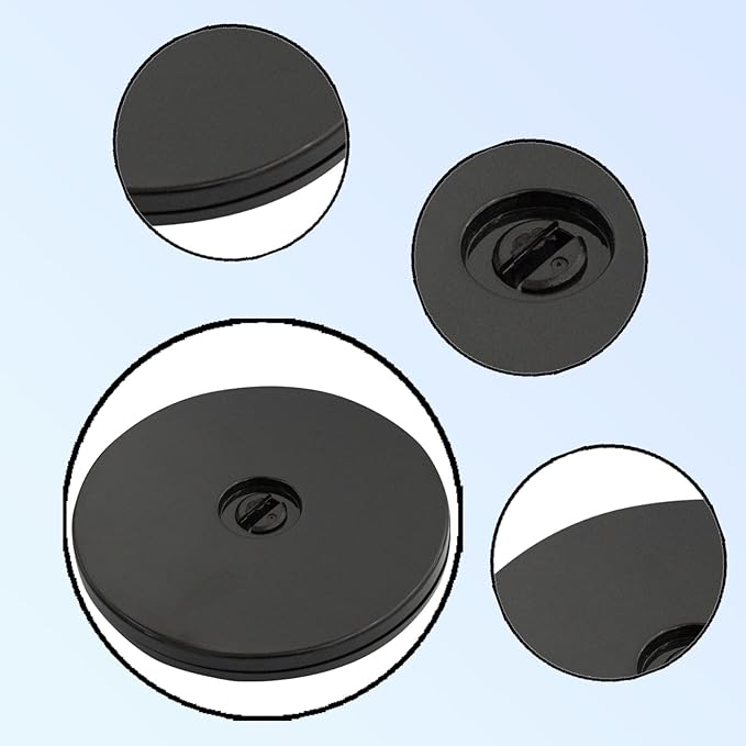 4 Pcs Black 4 inch Acrylic Lazy Susan Rotating Turntable Organizer Bearings - Round Swivel Plate for Spice Rack, Table, Cake, Kitchen Pantry