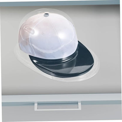 Alipis 2 Pcs Portable Baseball Cap Storage Box, Plastic Hat Shaper Travel Case, 12.59X9.25X9.84 Inch, Transparent Cap Holder for Display and Protection