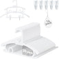 30 Pack Baby Hangers,with 16 Detachable Clips Adjustable 11.14"-15.55", Stackable Kids Closet Hangers, Two Bottom Grooves for Secure Clip Placement.Fits Newborns,Toddlers, Children & Teens(White)