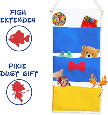 Fish Extender for Disney Cruise, 3-Pocket Hanging Organizer,Cruise Door Gift Holder，Must Have with Pixie Dust Gift Holder (2026Edition)