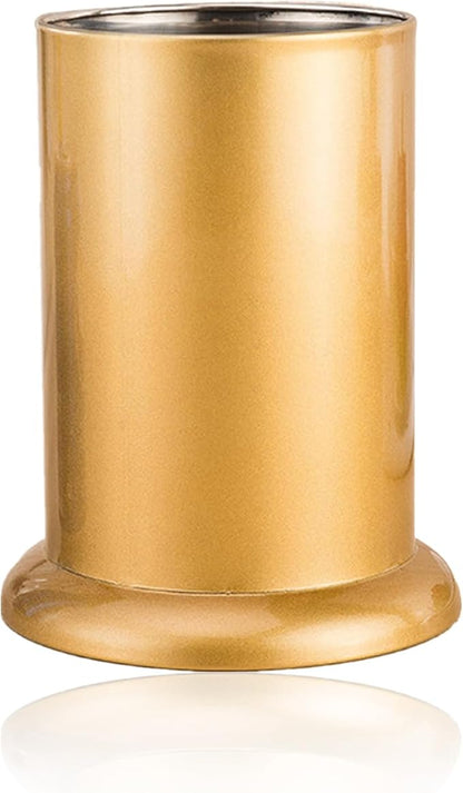 Cyrank Gold Utensil Holder, Drying Rack Caddy Basket Stainless Steel Utensil Drying Holder Silverware Storage Caddy Coffee Spoon Organizer for Fork, Knive, Spoon, Chopstick