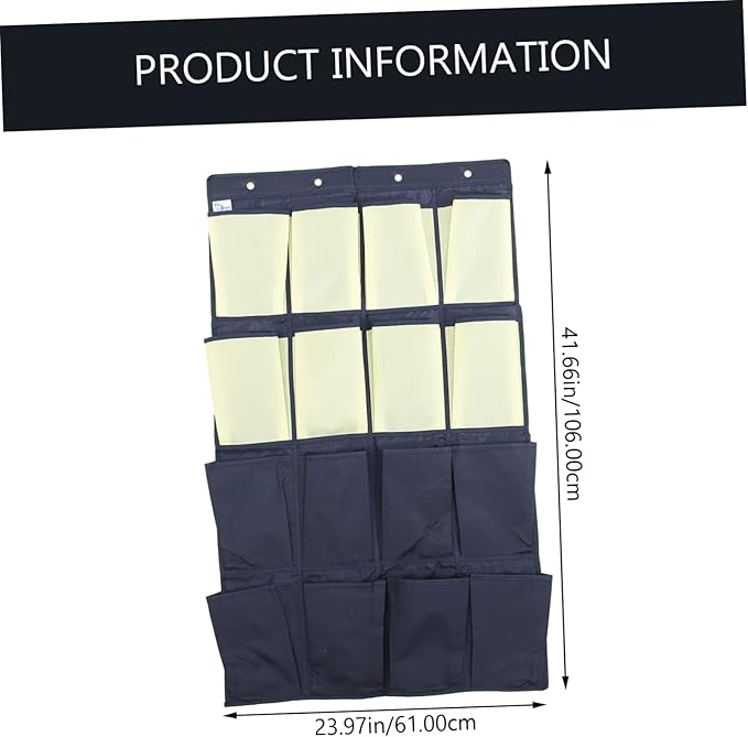 Healifty Closet Door Shoe Bag Hanging Storage Pouch Slots over The Door Organizer Oxford