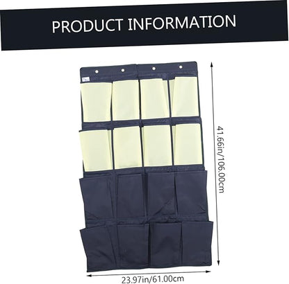 Healifty Closet Door Shoe Bag Hanging Storage Pouch Slots over The Door Organizer Oxford