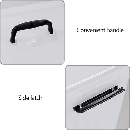 18 Quart Clear Plastic Storage Box with Handle, Latching Bins with Lid, 4 Packs