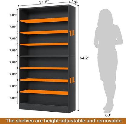 Homieasy Tall Shoe Cabinet, 9-Tier Wood Shoe Rack Organizer Cabinet for Closet, Freestanding Shoe Storage Cabinet with Adjustable Shelves for Entryway, Bedroom, Black