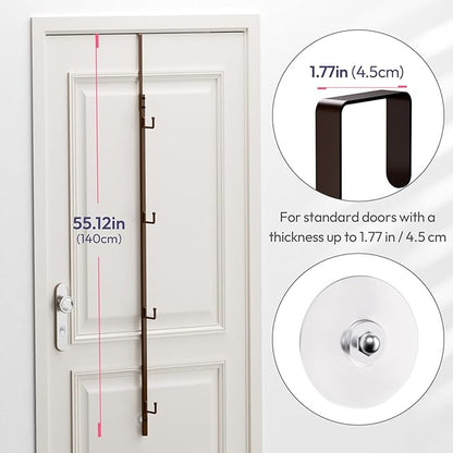 SWTYMIKI Over Door Hat Rack - 3 Packs Metal Hanging Hat Organizer with 12 Hooks Design, Baseball Cap Hanger Organizer Storage Holds up to 60 Caps for Door, Bedroom, Closet