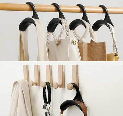 7pcs Purse Hanger, Handbag Organizer Hooks, Handbag Hanger, Hook Bag Rack Holder, Closet Rod Hanger for Bags/Purses Hanging, Bag Collection/Shape Protecting, Space Organizing (BH-001 White)
