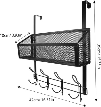 ULTECHNOVO Over The Door Hanging Organizer Multifunctional Mesh Storage Rack for Bathroom Kitchen Bedroom Maximizes Space Efficiency Contemporary Style for Shoes Towels