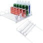 Adjustable 38cm Fridge Drink Dispenser with Self Pushing Mechanism, Soda Can Organizer for Effortless Beverage Access in Refrigerators (3Pcs)