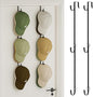 Over Door Hat Organizer,2 Pack Hat Rack with 6 Hooks and 4 Anti-Shake Adhesive Pads,Baseball Hat Organizer Holds Up to 30 Hats, Hat Storage for Door, Bedroom,Closet (Black)