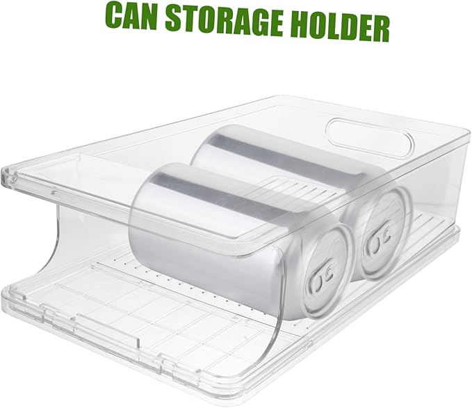 Healifty Can Holder Stackable Beverage Can Holder Fridge Drink Organizer Drink Dispenser Household Fridge Organizer
