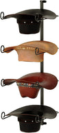 Alyoen Cowboy Hat Rack for Wall, Cowboy Hat Holder Wall Mount Holds Up to 4 Hats, Metal Hat Organizer Storage Hanger, Western Room Decor for Fedoras, Sun Hat