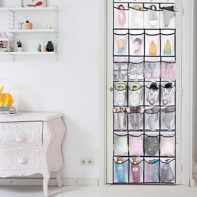 Cabilock 1set over Door Hanging Organizer Mesh Storage Bag for Shoes Medicine Glasses and More Non-woven Efficient Wall for Bedroom Bathroom and Pantry