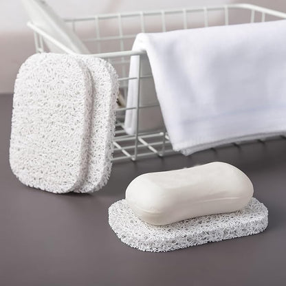 4PCS White Soap Holder PadBPA-Free Savers Pads for Soap Dish,Easy to Clean Soap Lifting Pads Suitable for Shower Kitchen Bathroom Bathroom Travel Hotel Cleaning Products