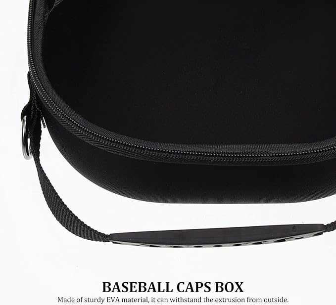 Tofficu Baseball Hat Display Case Baseball Hat Case Hat Box Baseball Caps Carrier Case Hat Case For Travel Home Organize Black Baseball Hat Travel Case