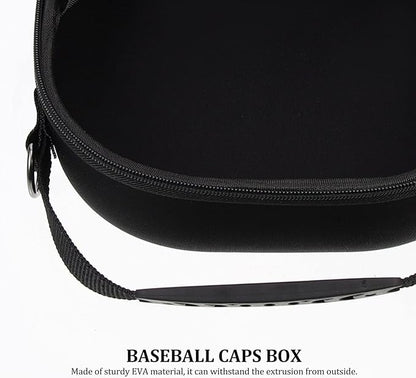 Tofficu Baseball Hat Display Case Baseball Hat Case Hat Box Baseball Caps Carrier Case Hat Case For Travel Home Organize Black Baseball Hat Travel Case