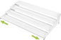 Jojocross Expandable 4-Tier Step Spice Rack Organizer for Kitchen Cabinet Modern Design and Non Skid Space Saving Storage Shelf for Countertop Cabinets Pantry(1Pack/White)