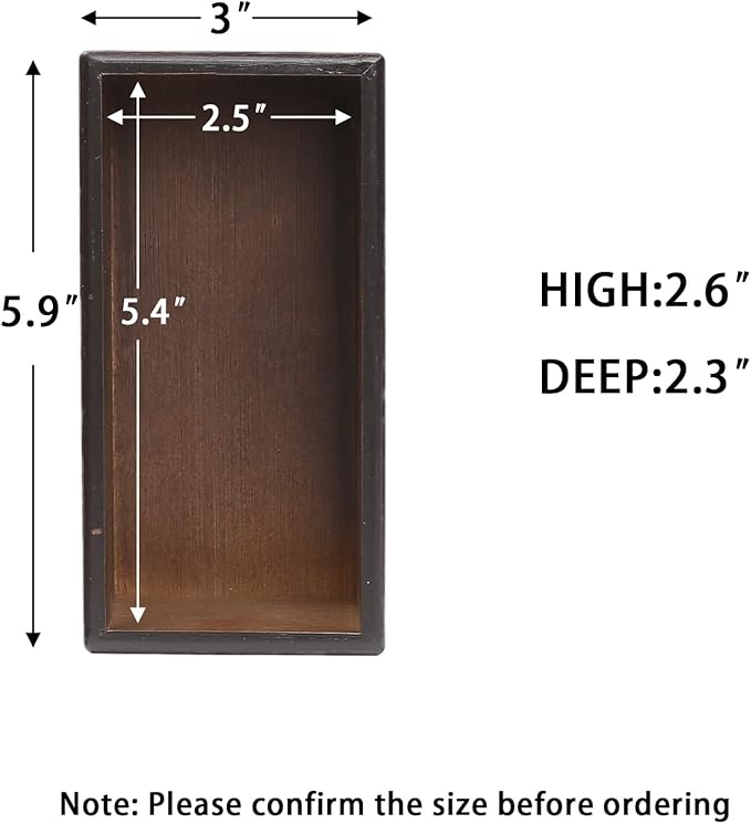 PRATIQUE Bamboo Drawer Organizer - Kitchen Utensil Organizer Silverware Tray Cutlery Holder，Office Desk Supplies and Accessories,5.9 * 3 * 2.6,Nut-brown