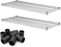 2 Pack Chrome Additional Wire Shelf for 18" x 42" Shelving Units, Replacement Shelves for Wire Rack