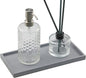 FREELOVE Concrete Countertop and Vanity Tray – Small Soap Dispenser Bottles Makeup Organizer Perfume Candle Key Trinket Ring Holder for Bathroom Toilet Tank Kitchen Sink, Grey, Rectangle 5.3''X11''