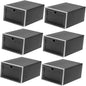 IMIKEYA 6pcs Dustproof Sneaker Storage Boxes Shoe Organizers Stackable Sneaker Containers for Closet Organization Design Easy Access