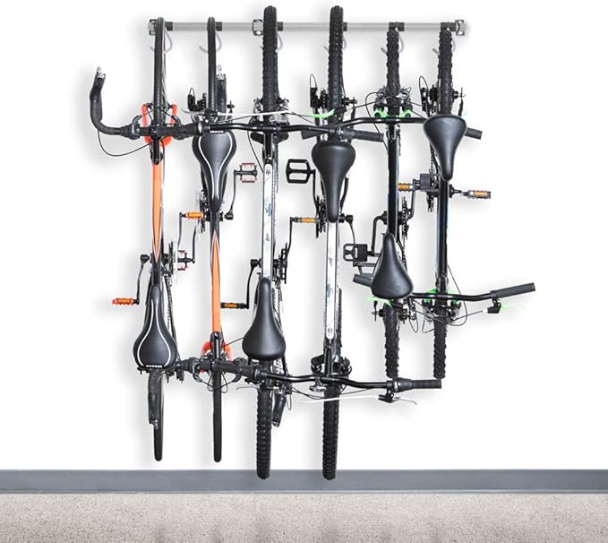 Monkey Bars Bike Storage Rack 2.0 - Store Up to 6 Bikes - 300lb Weight Capacity Garage Bike Rack