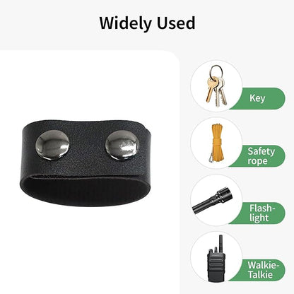 TUYOHW 4Pcs Duty Belt Keepers with Double Snaps for 2.7" Wide Belt Retainer Law Enforcement Police Security Leather Utility Tactical Belt Accessories