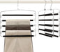 TOPIA HANGER Pants Hangers Space Saving, 3-Pack Swing Arm Pants Organizer for Closet, Non-Slip Foam Padded Organizer Hanger for Multi Slacks, Jeans, Trousers, Skirts, Scarfs (Black)-CT27B