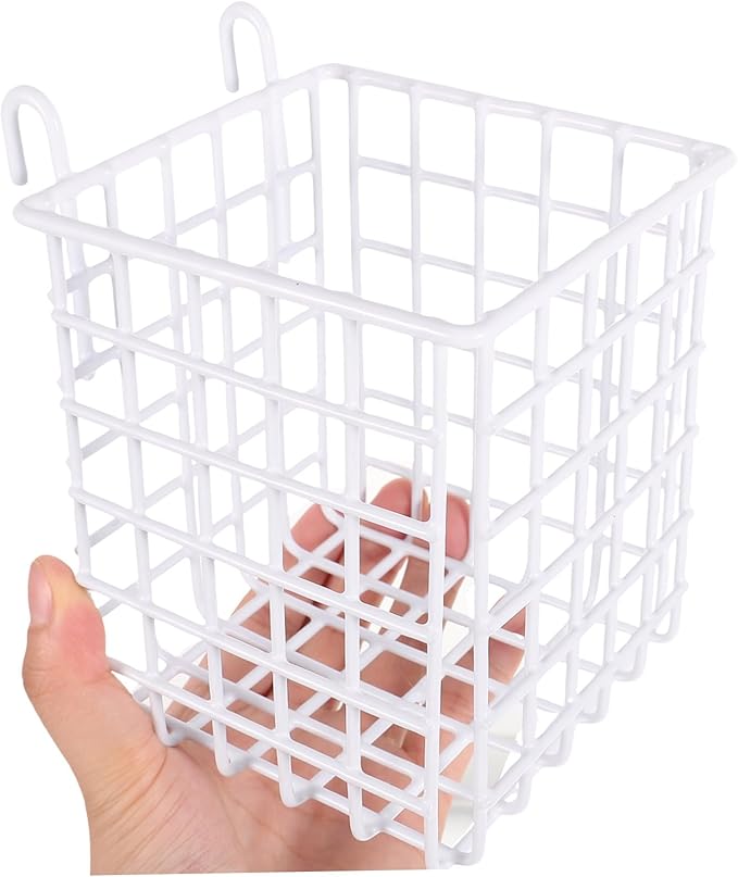 Wire Hanging Basket Storage Rack Hooks Iron Kitchen Organizer Cabinet and Door for Bathroom and Pantry Detachable Design for Easy Access and Use