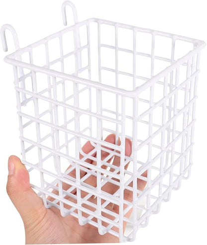 Wire Hanging Basket Storage Rack Hooks Iron Kitchen Organizer Cabinet and Door for Bathroom and Pantry Detachable Design for Easy Access and Use