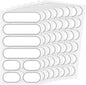 Waterproof Vinyl Kitchen Labels for OXO POP Containers, Removable Writable Food Storage Stickers, Tear-Resistant Pantry Organization Decals for Plastic, Glass Jars, 2 Assorted Sizes, 64 Pack