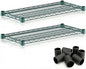 2 Pack Green Additional Wire Shelf for 14"x30" NSF Shelving Units, Replacement Shelves for Wire Rack