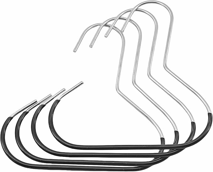 4 Pack Hat Hangers for Closet, Premium Hat Organizer for Baseball Caps, Black Baseball Hanger Holder for Closet, Metal Hats Hook Rack Storage Organizer for Cap Head Scarf Belt Tie (4 Black)