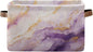 Large Storage Basket Purple Gold Marble Storage Bin Cube Canvas Fabric Organizer Handles Collapsible for Clothes Toys Bedroom Decorative