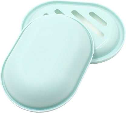 Topsky 2-Pack Soap Dish with Drain, Soap Holder, Soap Saver, Easy Cleaning, Dry, Stop Mushy Soap (Green)