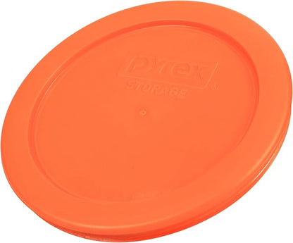 Pyrex 7200 2 Cup Glass Bowls & 7200-PC Orange Food Storage Replacement Lids (4-Pack) - Made in USA