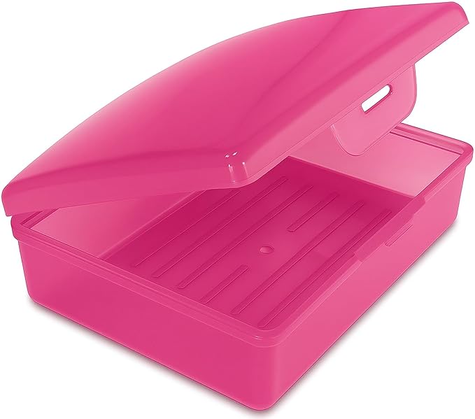 American Comb Travel Soapbox, Durable Storage Container, Multiple Colors, Made in USA (1, Pink)
